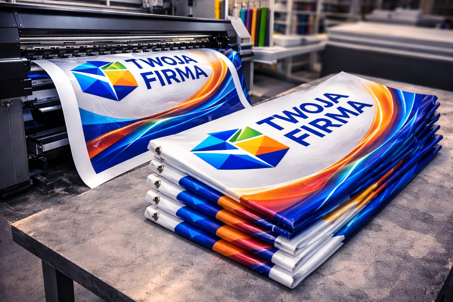 Druk flag reklamowych – wyraziste kolory i trwały materiał