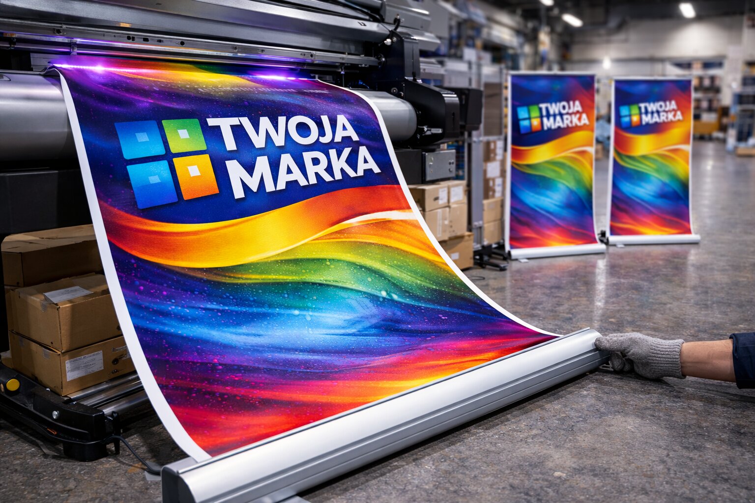 Druk rollupów reklamowych w wysokiej rozdzielczości