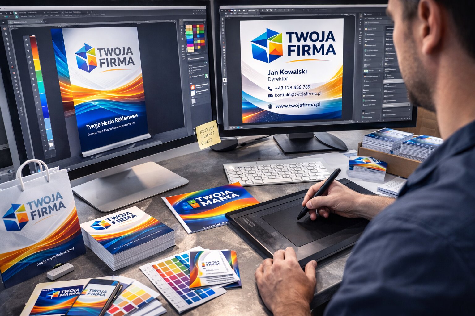 Projekty graficzne dla firm – proces projektowania identyfikacji wizualnej