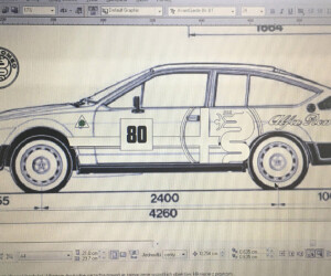 Alfa Romeo GTV Projekt graficzny oklejenia Alfa Romeo GTV
