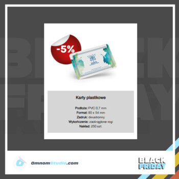 oferta promocyjna -5% na black friday na karty plastikowe