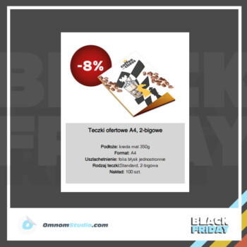 oferta promocyjna -8% na black friday na teczki ofertowe A4