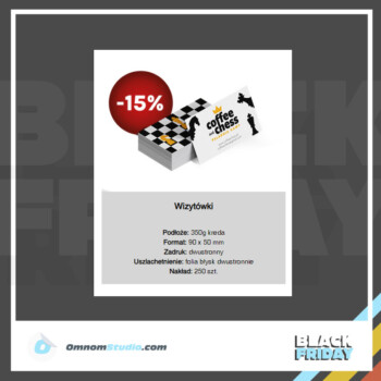 oferta promocyjna -15% na black friday na wizytówki